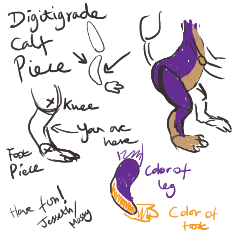 digitigrade chichi leg example guide