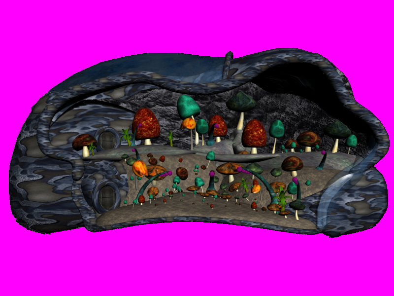 mushroom cave early rendering