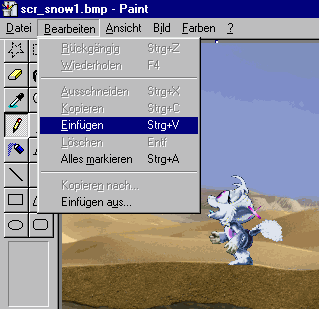 Screenshot in Paint einfügen