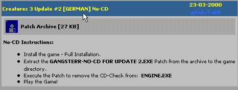 GameCopy World - C3 No-CD Cheat